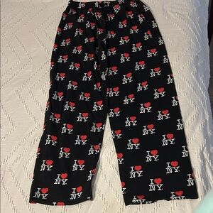 I Love NY Black Pajama Pants